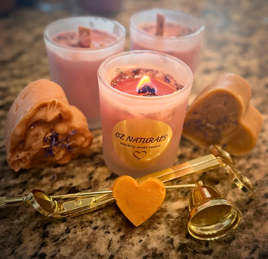 Peaceful Heart Candle (Non Toxic with Wood Wick)